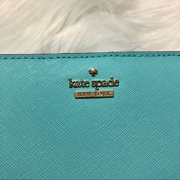 NWT♠️ Kate Spade Atoll Blue Cameron Stacy Wallet - Picture 3 of 7